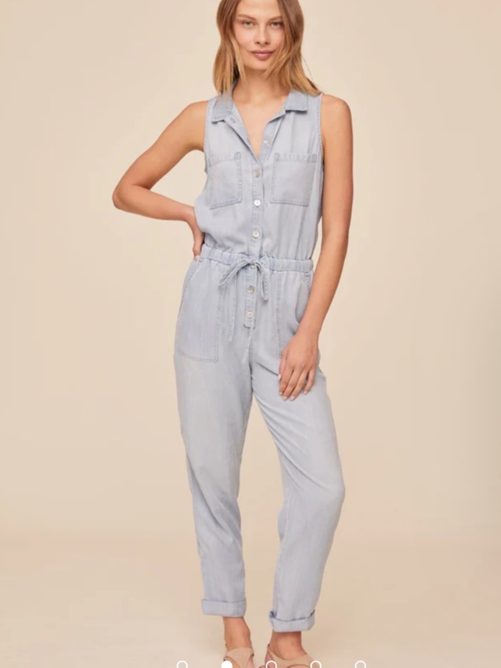 Bella Dahl Tencel Sleeveless Jumpsuit NWT